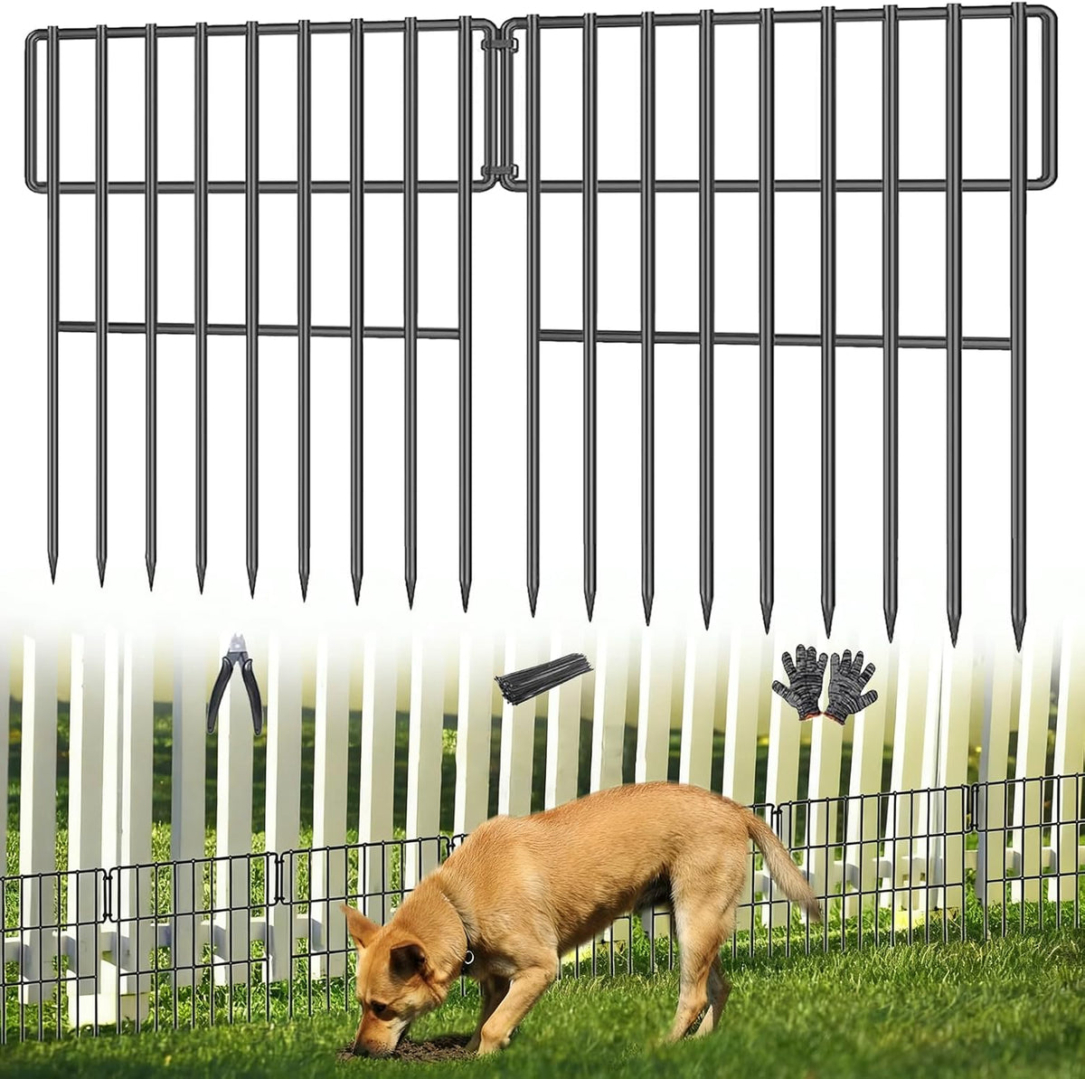 25 panels garden fencing animal barrier, 17in (h), main product view
