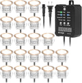 hiboitec 20 packs low voltage deck lights kit, main product view