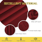 NICETOWN Burgundy Red Blackout Curtains for Bedroom/Living Room 132 Inch Length - Thermal Insulated Room Darkening Grommet Top Window Curtains (100 by 132 - Inch, 1 Panel)