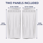 PureFit Outdoor Curtains for Patio Waterproof Weatherproof, UV Resistant Outside Curtains for Gazebo, Front Porch, Pergola, Sun Blocking Privacy Curtain, 52W x 84L inch, Set of 2, White