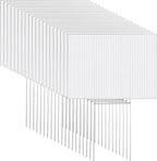 tuanse 20 pack white yard signs with stakes, main product view