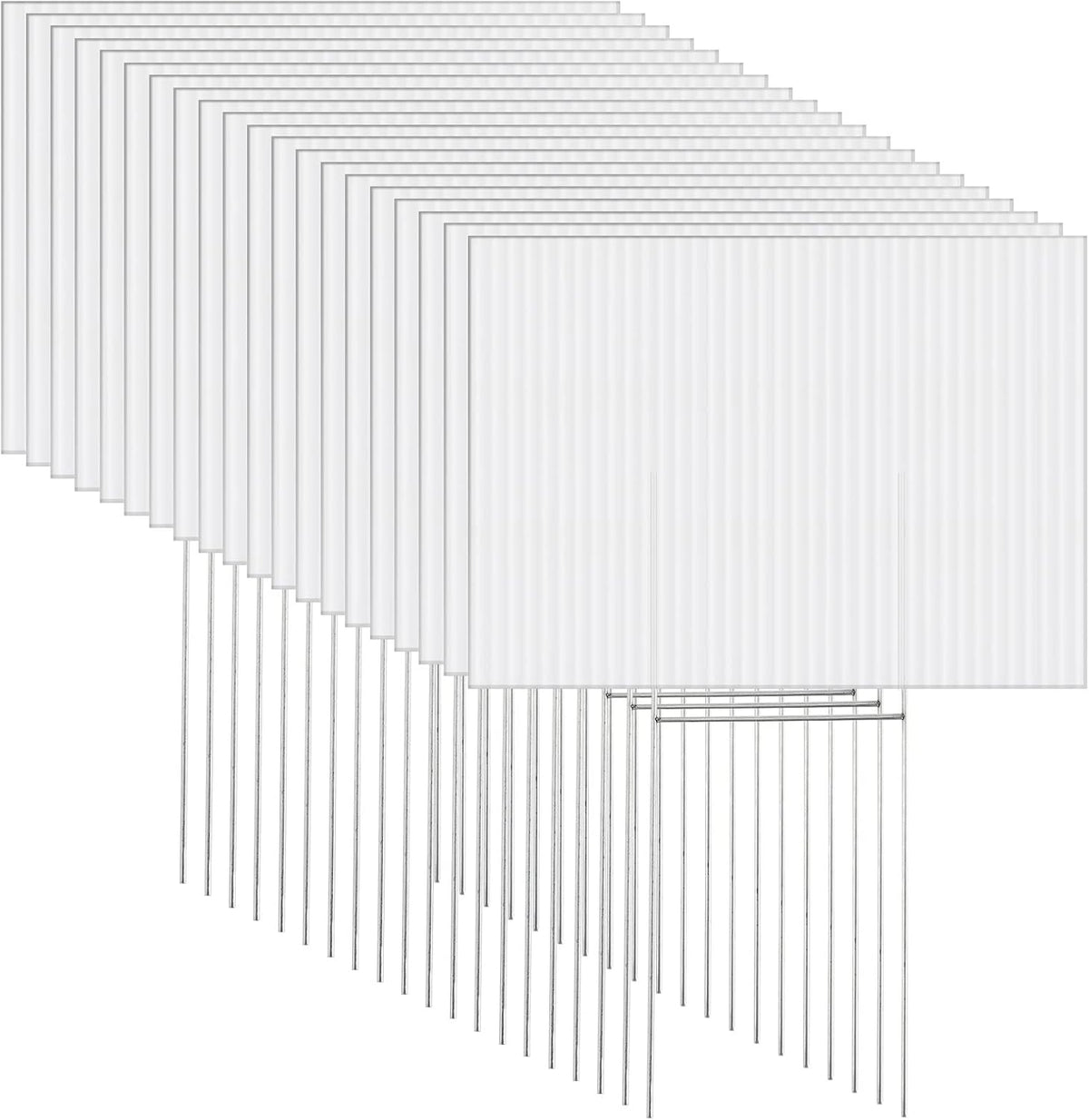 tuanse 20 pack white yard signs with stakes, main product view