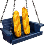 Poly Lumber Squirrel Swing Corn Cob Feeder - Squirrel Feeder, Squirrel Corn Feeder Chair - Cute Swing Feeder for Squirrels - Fill with Corn and Hang (Blue)