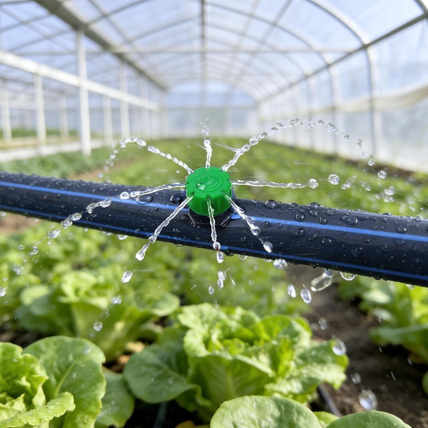 100Pcs Drip Irrigation Emitters,Adjustable Irrigation Drippers Sprinklers | 1/4 Inch Emitters Micro Drip for Watering System (Green-100pcs)