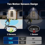 6000LM Solar Lights Outdoor Waterproof, 6 Heads Solar Flood Lights Outdoor with 2 Motion Sensor, 310 LED Motion Light with Remote Control for Yard Outside House Patio 3 Pack