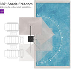 PURPLE LEAF Patio Umbrella 9' X 11.5' Rectangle Cantilever Umbrella Large Aluminum Outdoor Umbrellas with 360-degree Rotation & UPF40+ Premium Fabric for Deck Pool Garden Yard, Sand Dune