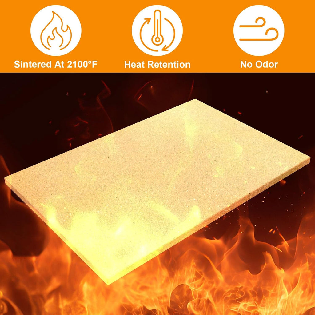 Extra Large Pizza Stone for Oven,Grilling,Pellet Grill,Pizza & Bread Baking | 20"x13.5" Rectangular Cordierite Pizza Stone absorbs extra moisture for crispy crust,heat-resistant,food safe & built to last