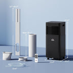 homcom 8000 btu portable air conditioner for rooms on a desk or shelf