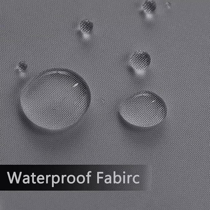 SpaceDresser Waterproof Outdoor Sheer Curtains for Patio - 4 Panels Rod Pocket Indoor Voile Sheer Curtain for Living Room,52W x 120L inch,Grey