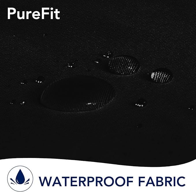 PureFit Outdoor Curtains for Patio Waterproof Weatherproof, UV Resistant Outside Curtains for Gazebo, Front Porch, Pergola, Sun Blocking Privacy Curtain, 150W x 84L inch, 1 Panel, Black