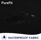 PureFit Outdoor Curtains for Patio Waterproof Weatherproof, UV Resistant Outside Curtains for Gazebo, Front Porch, Pergola, Sun Blocking Privacy Curtain, 100W x 95L inch, 1 Panel, Black