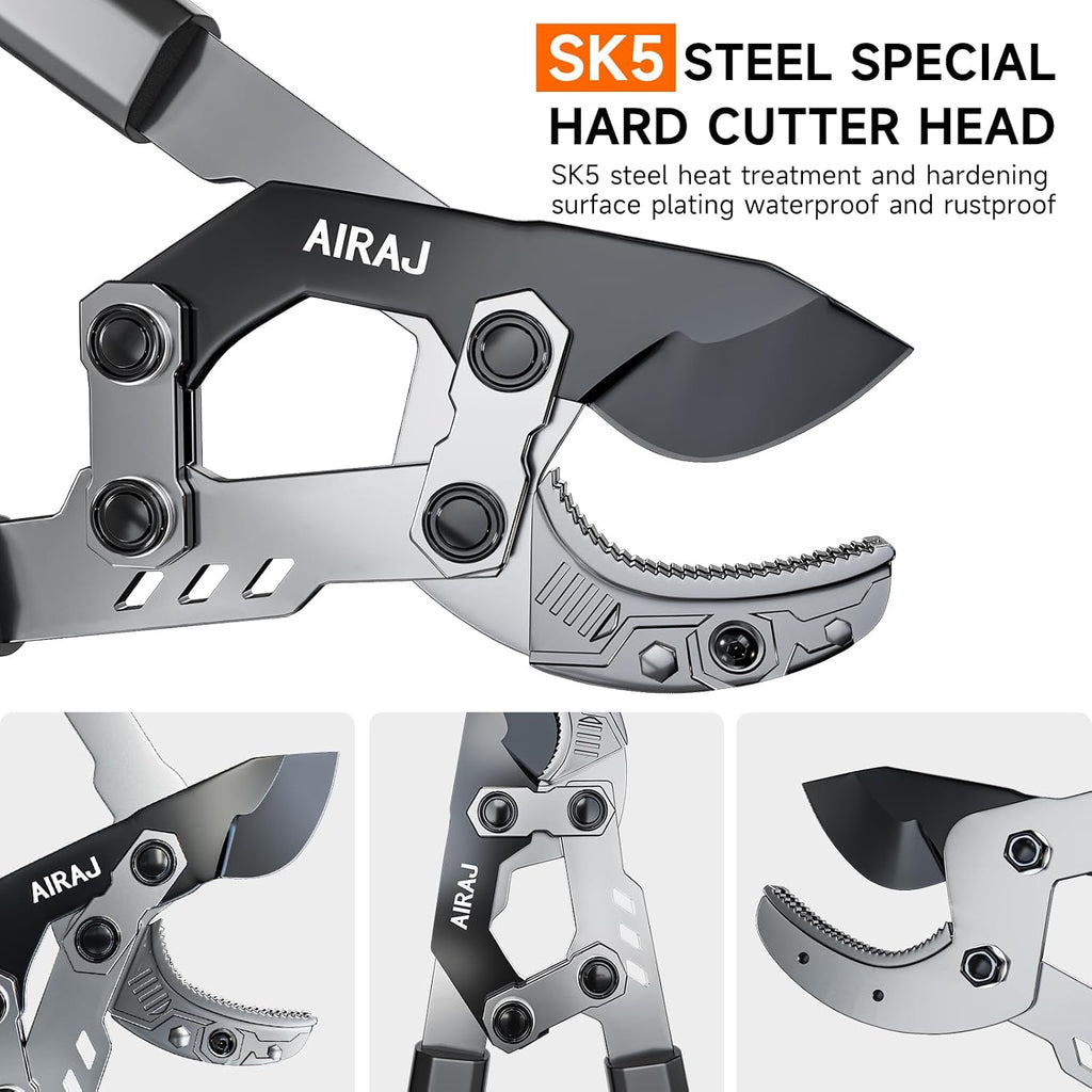 airaj 27-37''anvil loppers for tree trimmer heavy duty showing dimensions