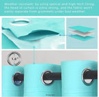 Waterproof Outdoor Curtain W105 x L95 - Grommet Top Sunlight Blocking Window Treatment Drapes Blackout Curtains for Home Bedroom Living Room Outdoor Patio Porch Pergola Cabana Gazebo (Teal Blue)