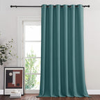 NICETOWN Blackout Room Darkening Window Curtain - Thermal Insulated Solid Grommet Blackout Curtain/Drape for Living Room/Villa (Sea Teal, Single Panel, 80 by 108-inch)