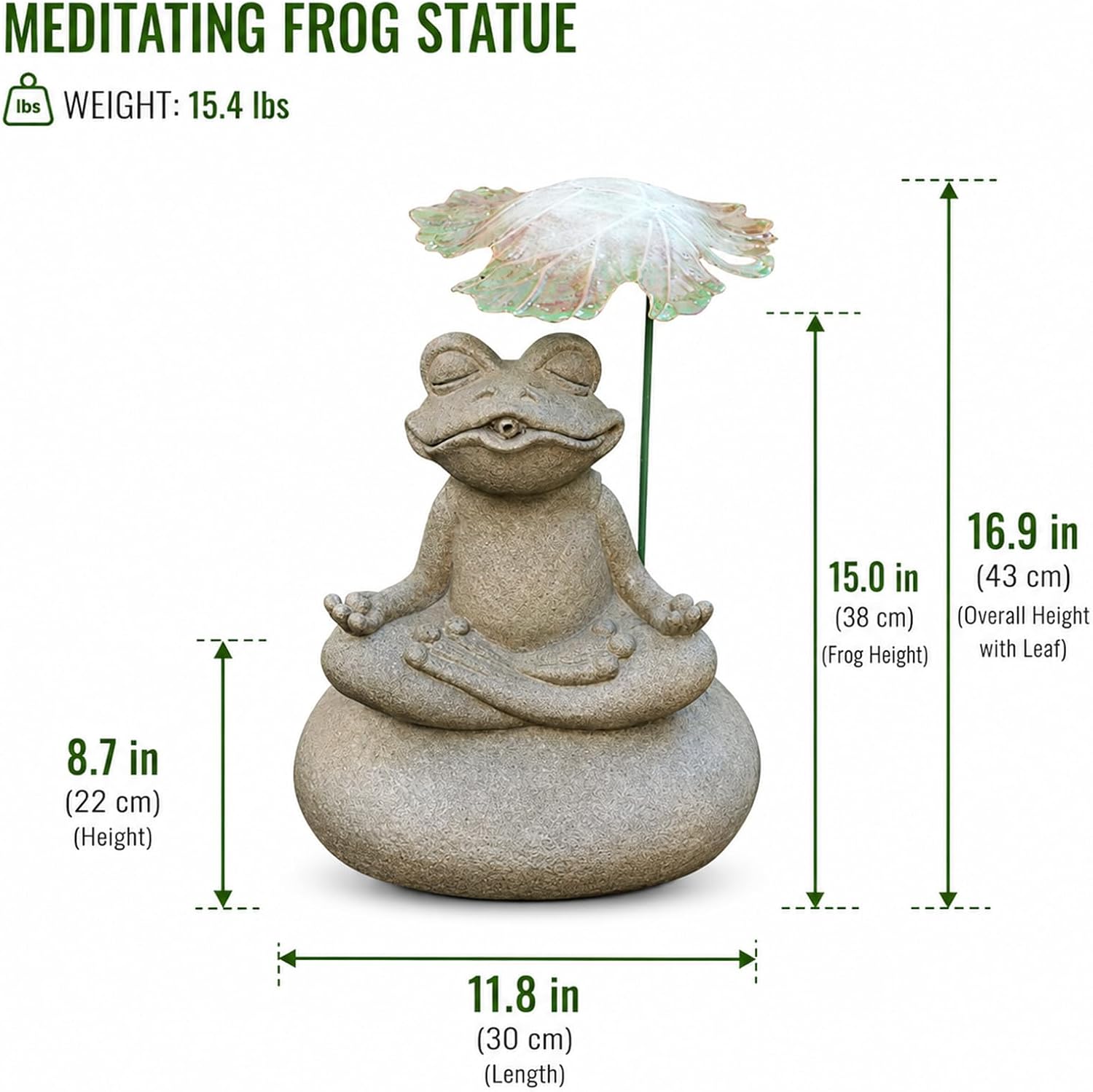 Animal Pond Fountain Spitter, Resin Frog Water Spitter Statue with Pump, Pond Fountain for Small Ponds, Outdoor Water Feature for Fish Pond, Garden Lawn Landscaping Decoration Relaxing Frog