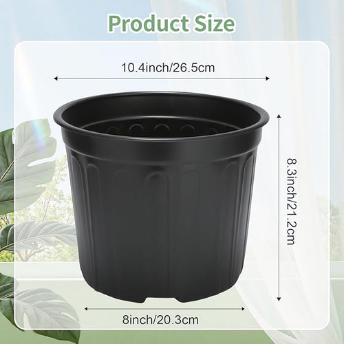 40 Pack 3 Gallon Nursery Plant Pots,10 Inch Plastic Garden Flower Seedling Planter Pot with Drainage Holes for Outdoor Indoor Plants,Gardening Gifts