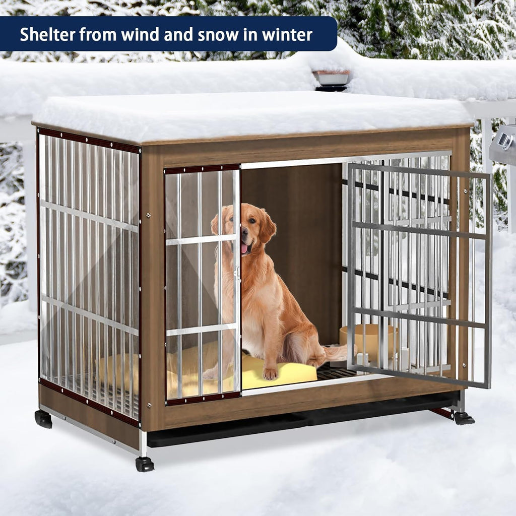 clear waterproof tarp heavy duty 7x12ft-2p,90% transparent vinyl on a desk or shelf