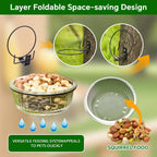 Tree Fence Squirrel Feeder, Outdoor Wild Squirrel Bird Wild Table, Backyard Transparent Glass Chipmunk Feeder, Strong and Ornamental, with Drainage Holes and Corn Support Squirrel Feeder