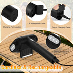 Electric Grill Brush Bristle for Outdoor, Grill Cleaning Brush Rechargeable BBQ Cleaner Brush Head,Safe Grill Brush with Scraper for Cast Iron Stainless-Steel Grates,Black