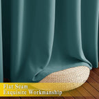 NICETOWN Blackout Room Darkening Window Curtain - Thermal Insulated Solid Grommet Blackout Curtain/Drape for Living Room (Sea Teal, Single Panel, 80 by 84-inch)