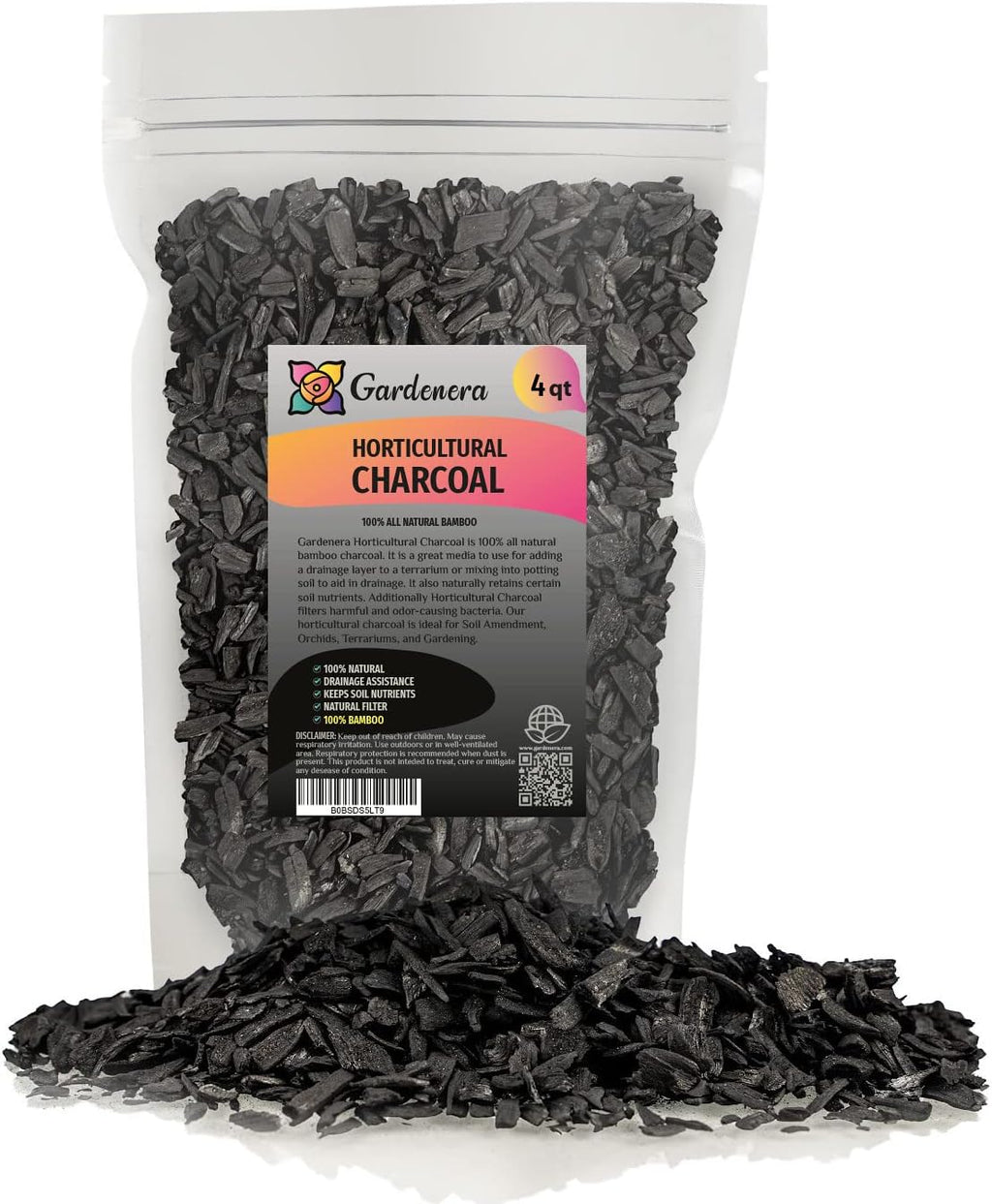gardenera horticultural charcoal for indoor plants [4-quart bag], main product view