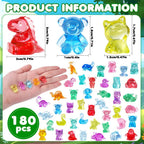 DIYDEC 180Pcs Mini Resin Animal 50 Styles Tiny Resin Figurines to Hide | Small Plastic Figurines for Vase Fillers Micro Dollhouse Aquarium Decorations