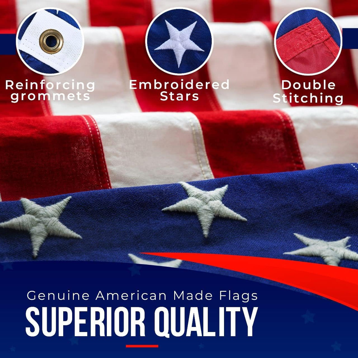 large american flag for outside 6x10 american flag shown in use