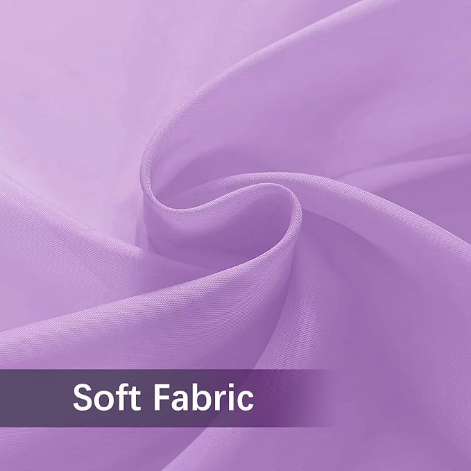 SpaceDresser Waterproof Outdoor Sheer Curtains for Patio - 2 Panels Rod Pocket Indoor Voile Sheer Curtain for Living Room,52W x 84L inch, Lavender