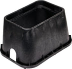 Rectangular Jumbo Valve Box and Cover, 15 in. x 22 in., 12 in. Height, Irrigation Control Valve Lettering, Black Box with Green Overlapping Cover