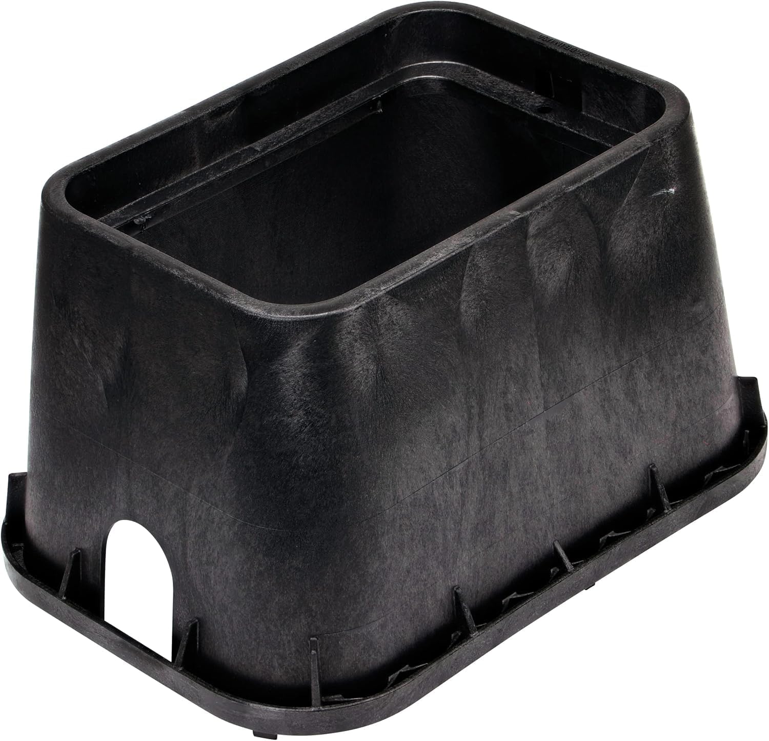 Rectangular Jumbo Valve Box and Cover, 15 in. x 22 in., 12 in. Height, Irrigation Control Valve Lettering, Black Box with Green Overlapping Cover