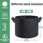GROWTNT 10 Gallon Grow Bags 24 Pack,10 Gallon Fabric Pots,Garden Bags to Grow Vegetables,Planter Bag for Vegetables,Garden Pots with Two Handles.