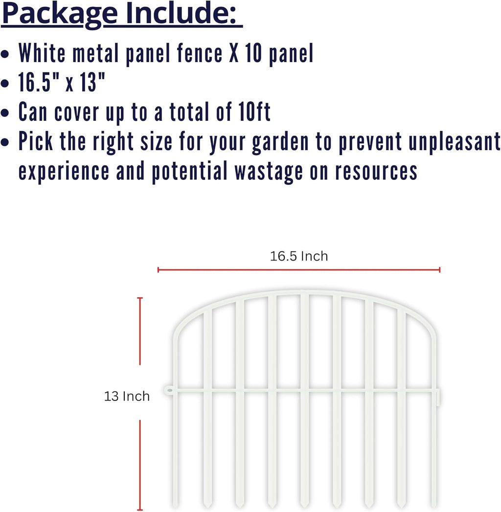 shoplala decorative fence (10 panels) 13in(l) x 16.5in(h) shown in use
