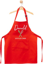 Personalized Kids Apron, Custom Little Chef with Name, Youth Apron with Name, Cooking and Baking Gift for Children, Custom Name Children Cooking Class Bib, Toddler Chef Outfit with Custom Name