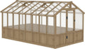 bluewish 8x16ft wood greenhouse, greenhouses with cedar frame, main product view