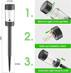 Solar Lights Outdoor, 12 Pack Waterproof Solar Landscape Lighting for Pathway Garden Yard Path Walkway Driveway Lawn Patio Outside Decor, Cool White