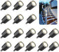 Recessed LED Deck Light Kits with Black Protecting Shell φ32mm, Outdoor Landscape Lighting IP67 Waterproof,12V Low Voltage for Garden,Yard Steps,Stair,Patio,Floor,Kitchen Decoration