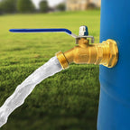 Brass Rain Barrel Spigot Kit. Lead-free Compliant. 3/4 Inch Quarter Turn Ball Valve. Rain Barrel Kit For Any Including 5 55 Gallon Drum Spigot Bucket, with Bulkhead Fitting, Tape