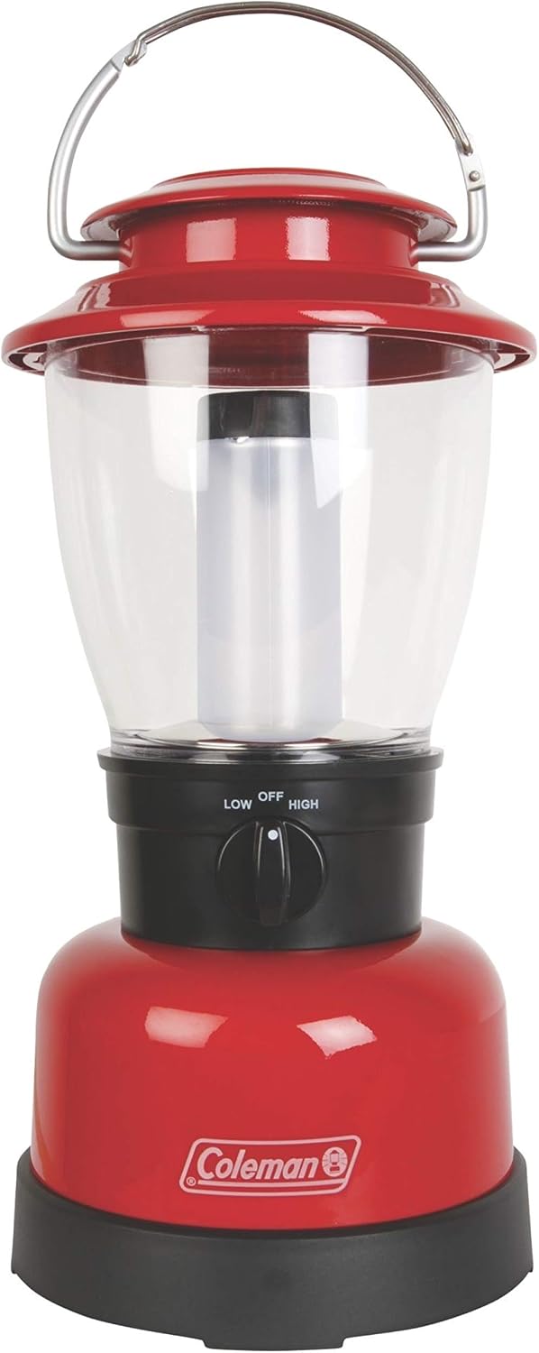 Coleman 400L LED Lantern, Water & Impact-Resistant Lantern with Carry Handle, Lifetime LED Lights Never Need Replacing, 4D Battery not Included