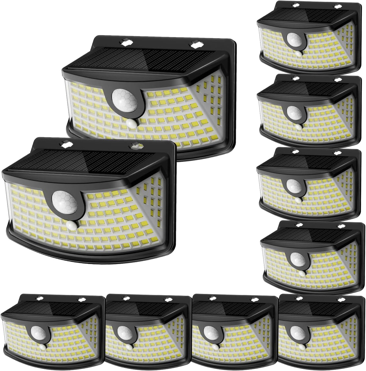 aootek solar motion sensor lights outdoor 120 leds, main product view