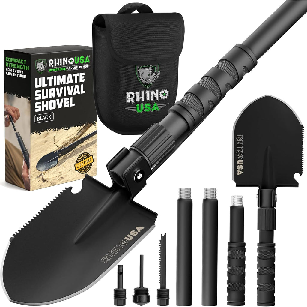 rhino usa survival shovel with pick - military, main product view