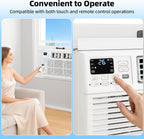 antarctic star 10,000 btu window air conditioner, window showing dimensions