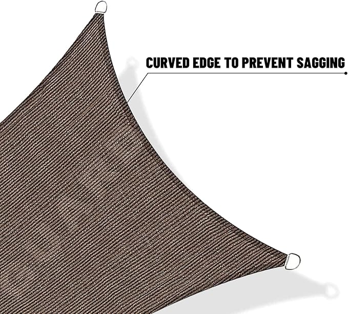 SUNNY GUARD Custom Size 13'x13'x18.4' Brown Sun Shade Sail Right Triangle UV Block Shade for Backyard Yard Patio Deck Garden(Customized)
