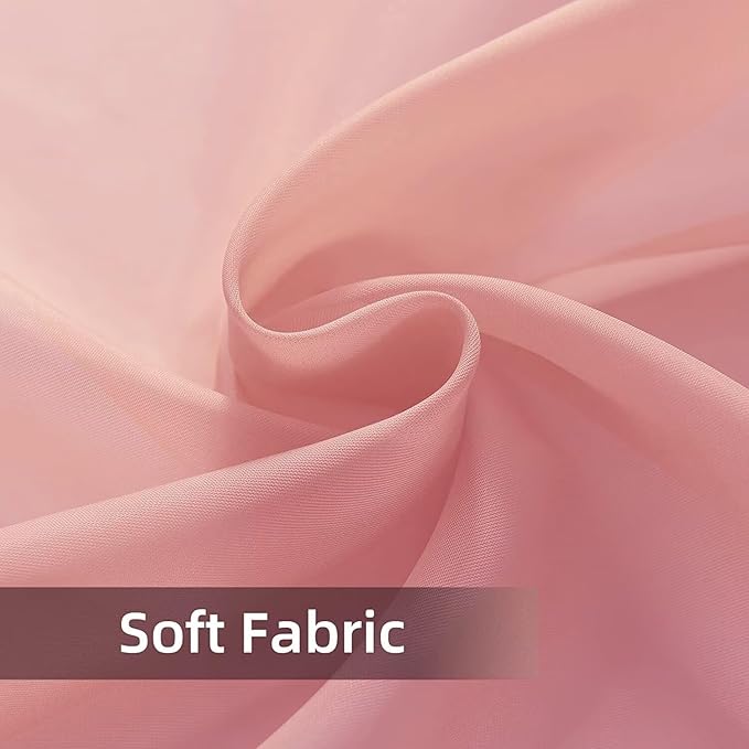 SpaceDresser Waterproof Outdoor Sheer Curtains for Patio - 2 Panels Rod Pocket Indoor Voile Sheer Curtain for Living Room,52W x 108L inch, Blush