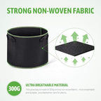 Delxo Garden Grow Bags 5 Gallon 10Pack Reusable Plant Growing Bags Fabric Pots for Planting Vegetable