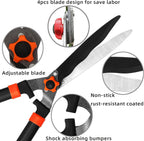 YRTSH Loppers, Hedge Shears & Pruners Combo Set, 3-Piece Hedge Clippers | Heavy Duty Tree & Shrub Care Kit for Yard, Lawn & Garden,Professional Branch Cutter Tree Trimmer for Indoor Outdoor Gardening