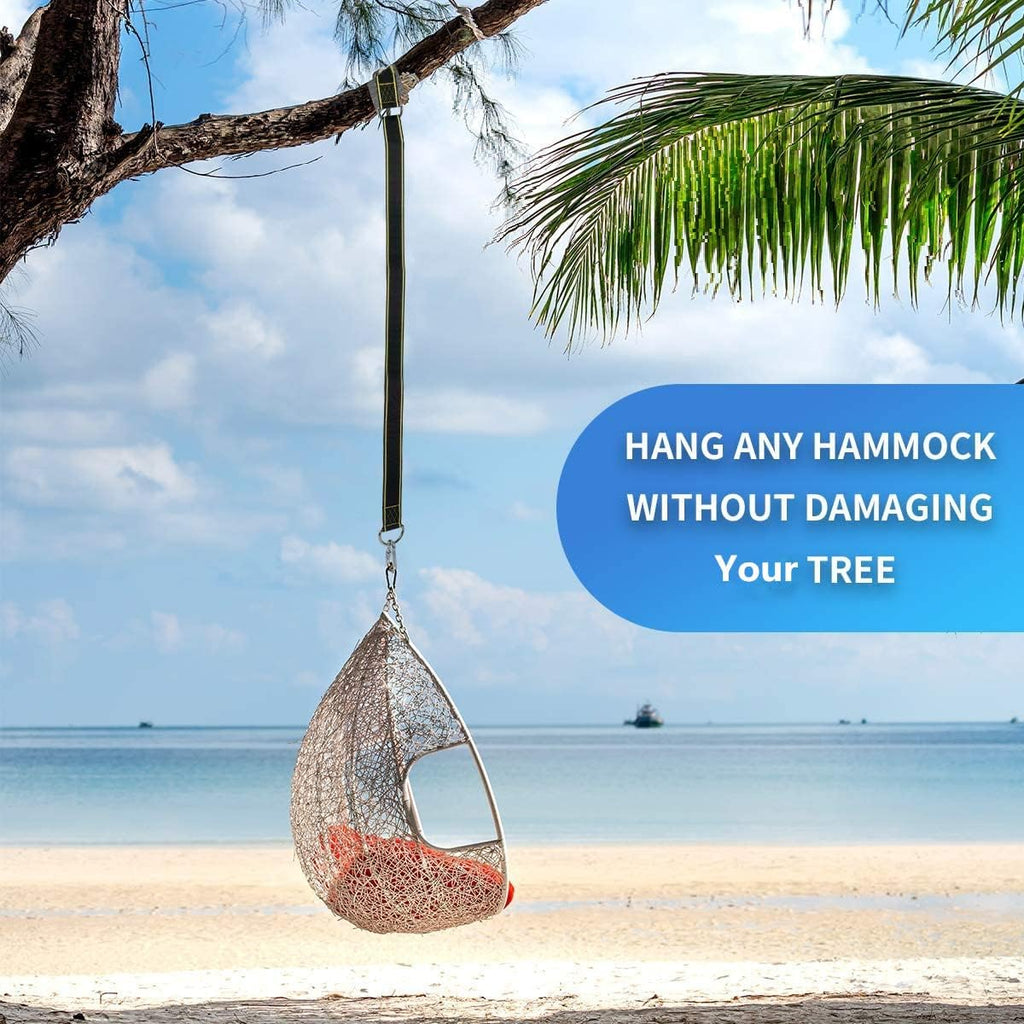 5FT Tree Swing Hanging Straps Kit with Tree Protector,2 Pack | Heavy Duty Carabiners Included. 5FT Hanging Straps Hold 1800 Lbs. Perfect For Tree Swings and Hammock