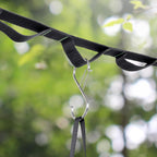 Ayaport Campsite Storage Strap Tent Camping Tree Hanging Organizer with 4 Carabiner Hooks 6 Stainless Steel S Hooks & 20 Separated Loops, Camping Set Travel & Outdoor Camping Gear