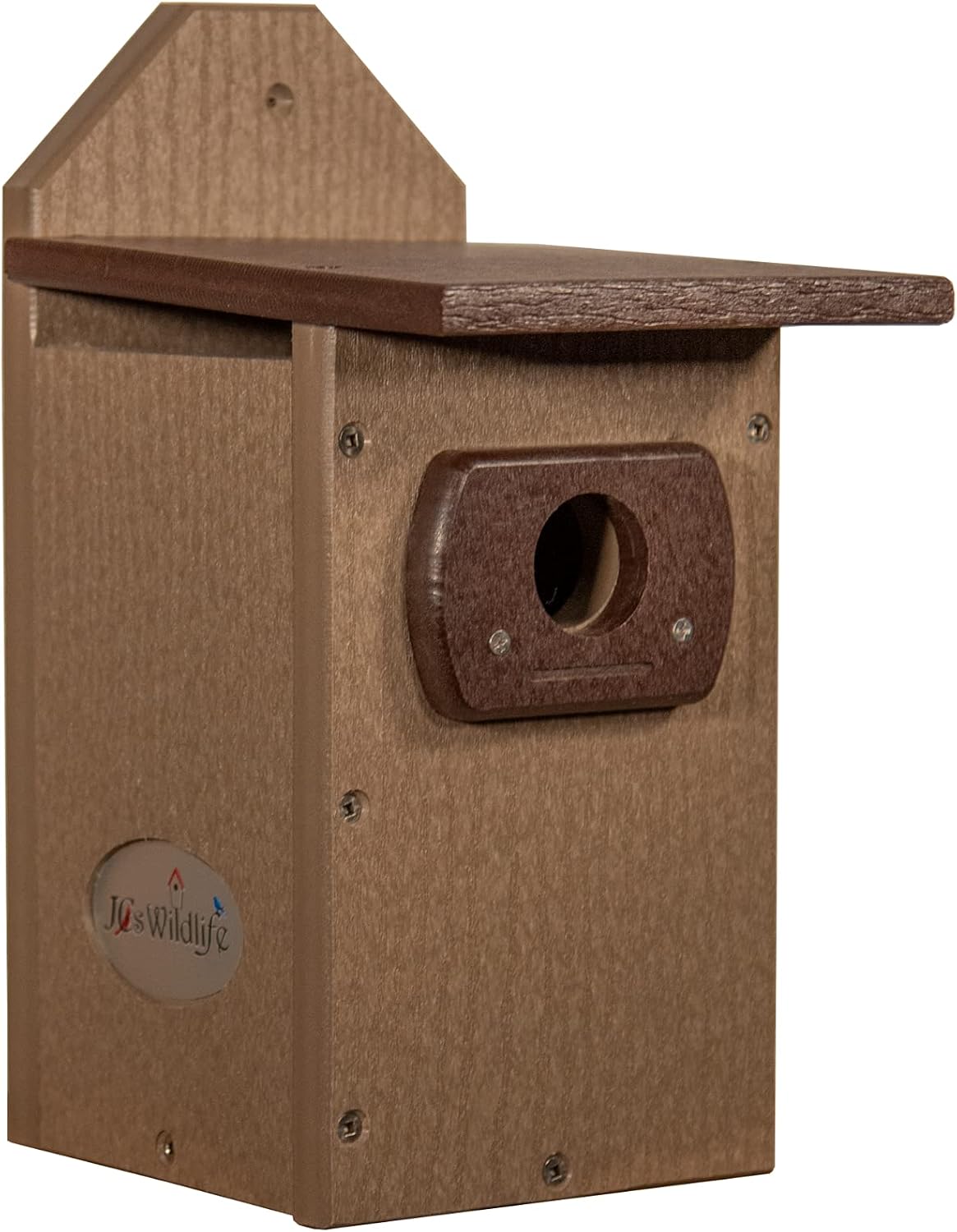 Recycled Poly Lumber Standard Bluebird Bird House (Brown and Brown)