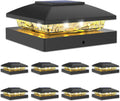 volisun 4x4 solar post cap lights, 8 pack, main product view