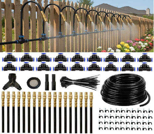 automatic garden irrigation system 100ft with 18 adjustable, main product view